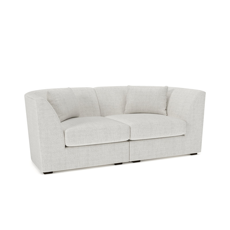 Krista 75" Modular Sofa, Monique Oyster Textured Chenille
