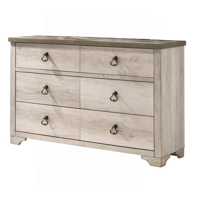 Commode 6 tiroirs style vieilli 1Pc