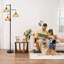 Lampe sur pied 70 po à intensité variable en rotin 3 lumières Boho