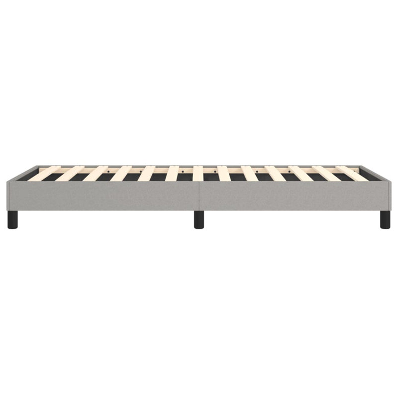 Box Spring Bed Frame Light Grey Twin XL Fabric , Twin XL, Light Gray
