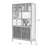 Black Walnut Color Glass + Solid + Manufactured Wood Display Cases-121598222