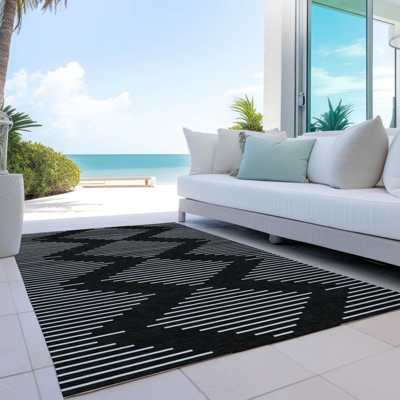 Tapis intérieur / extérieur lavable à la machine Chayden ACN1016, Rectangle 2 pi 6 po x 3 pi 10 po