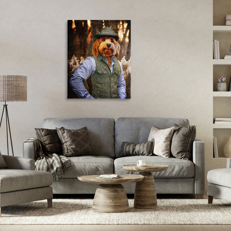 Art mural sur toile Terrier Dog Classic par Karen Burke, H 40 po x l 30 po