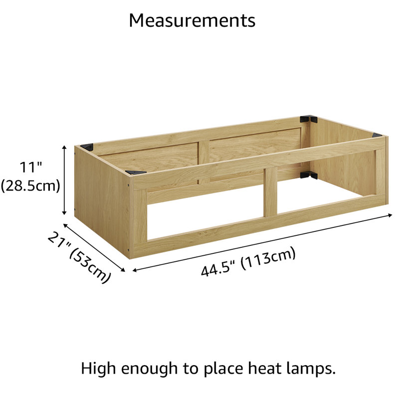 Reptile Enclosure Stacker, Nature, 11" H x 44.5" W x 21" D