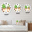 Horloge murale traditionnelle Sansevieria & Ficus-60329386
