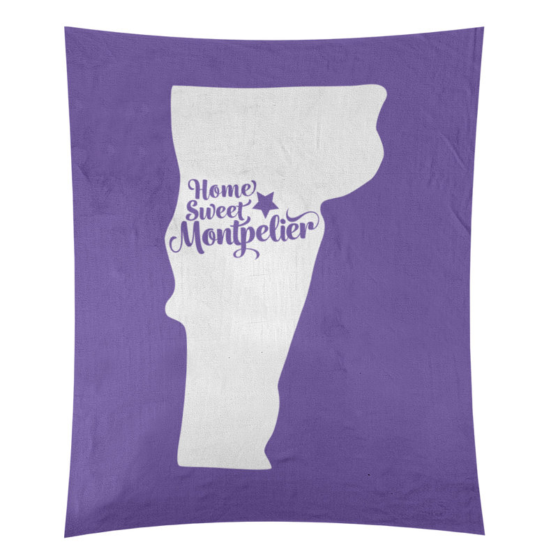 Tapisserie murale Montpelier Vermont, H 27,5 po x l 37,5 po, Mauve