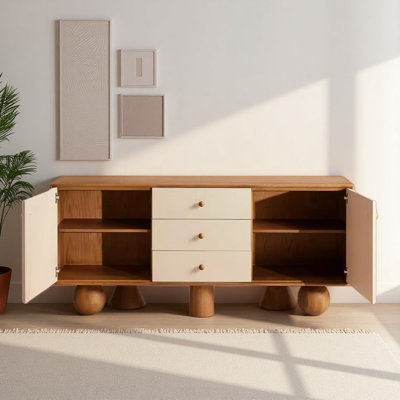 French Simple Cream-style Storage Cabinet