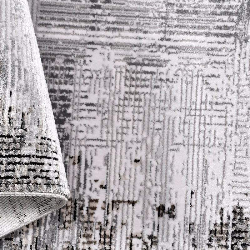 Cotton Abstract Indoor Rug, Rectangle 2'7" x 4'11"