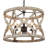 Gatlin 3 - Light 16" W Small Drum Caged Dining Room Chandelier with Wood Accents