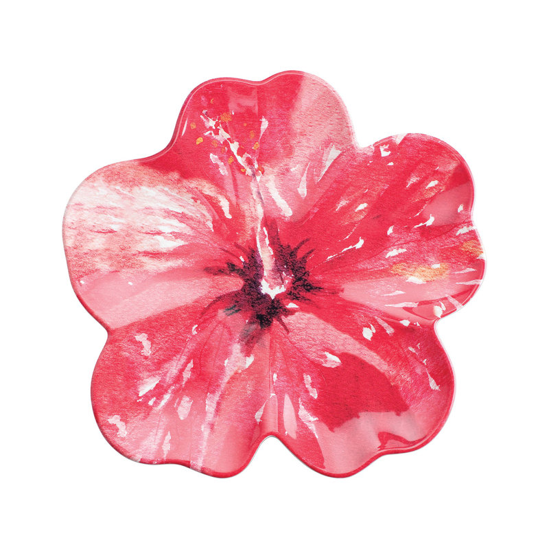 4-Piece Hibiscus 8" Melamine Plate
