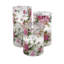 Hurricanes en verre à piles avec motif floral - 3 pièces-40846714
