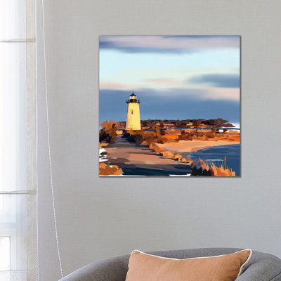 Lighthouse Scene II by Emily Kalina - Wrapped Canvas Gallery-Wrapped Canvas Giclée