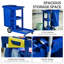 Chariot de nettoyage commercial, chariot de nettoyage professionnel, bleu