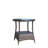 Wicker Coffee Table with Tempered Glass Top