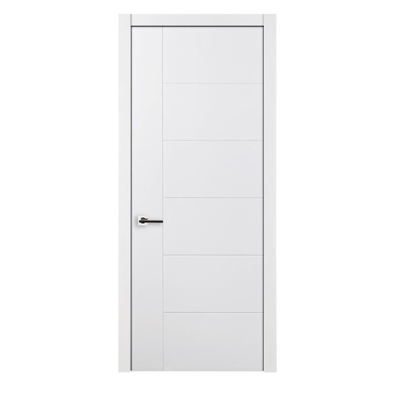 Groove Pre-Hung White Laminated Interior Door with Left and Right Hand Opening, 29,75 po x 80 po , Droite