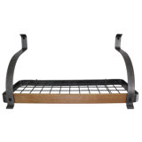 Handcrafted Decor Bookshelf Wall Mount Pot Rack