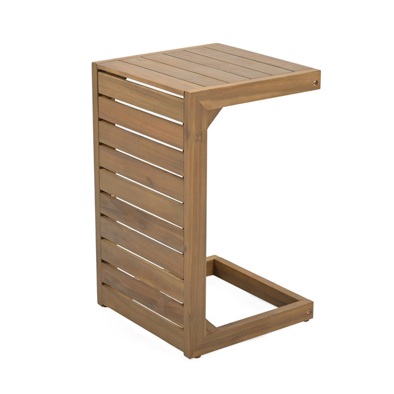 Table de bout en C brun
