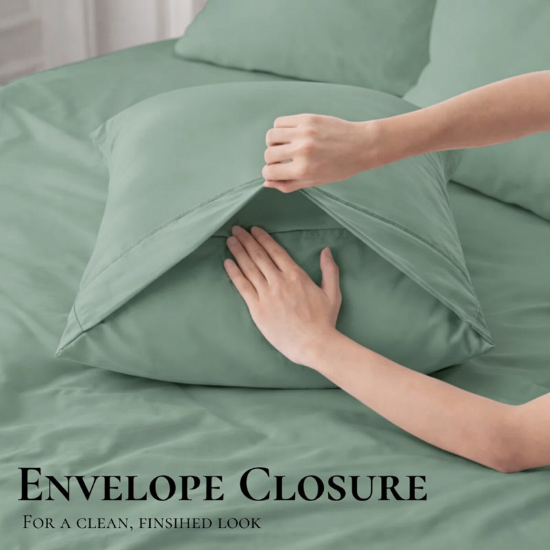 Ultra Soft Bamboo Sheet Set - 4 Pc Set - Wrinkle Resistant - Cooling Sheets with Deep Pockets, Treemoss