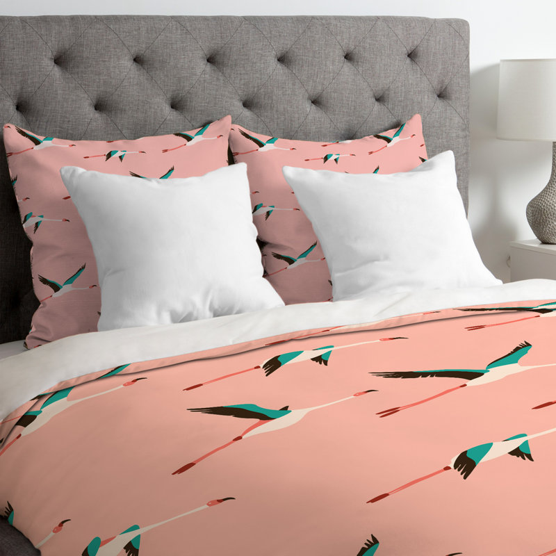Housse de couette simple Holli Zollinger Flamingo, Housse de couette pour lit simple / TG
