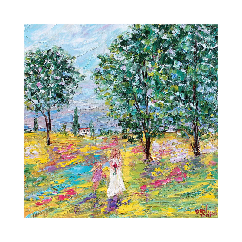 Mother And Child by Karen Tarlton - Wrapped Canvas Painting, 45.72 cm H x 45.72 cm W x 1.91 cm D