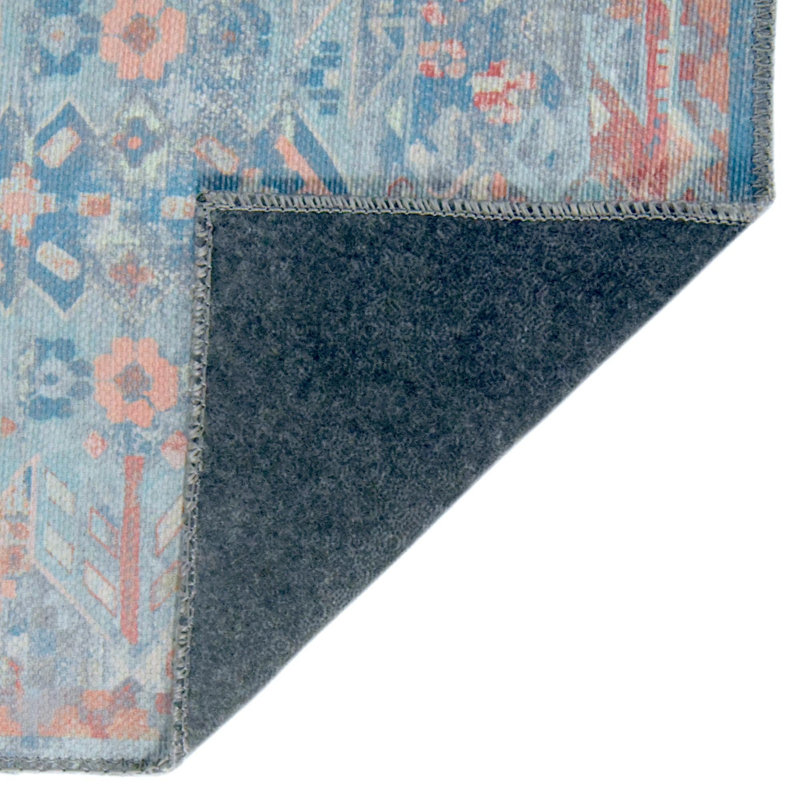 Mayzelle Chenille Oriental Indoor Rug, Square 7'7"