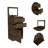 Dresser Asturias, Jewerly Box, Dark Walnut Finish-1669296419