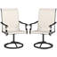Chaises de patio pivotantes, ensemble moderne en maille d'acier pour jardin porche