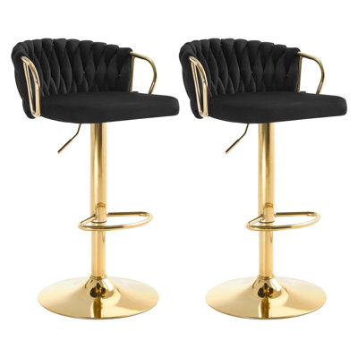 Swivel Yes Velvet Bar Stool