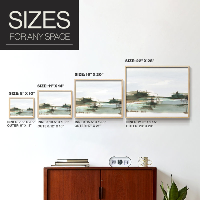 Marsh Reeds III -Framed Print - Restickable, Natural, 11" H x 14" W