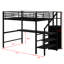 Lit mezzanine en métal avec bureau-2122844898