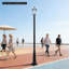 Lampadaire d'extérieur en métal robuste 7,87 pi-129160675