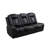 Soren Dark Vegan Leather Sectioanal Living Room Sofa Set With Cup-Holders ,Wireless Charging And LED Lights