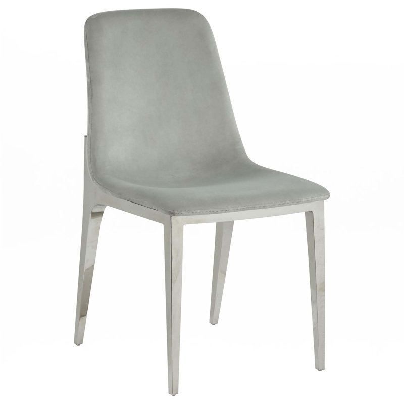 Ensemble de 4 chaises d'appoint gris clair