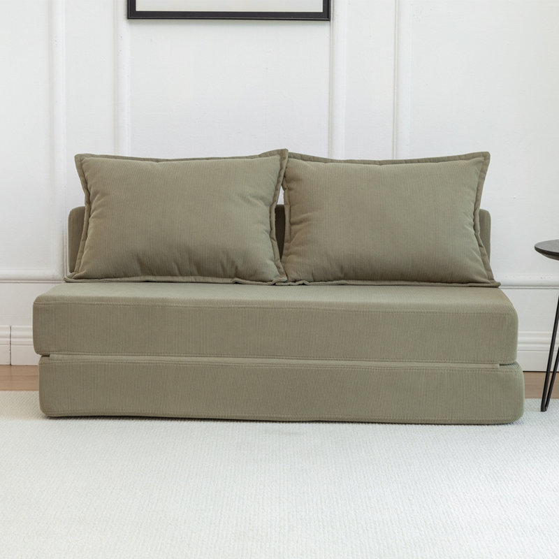 Foldable Sofa Bed Sleeper Lounge Chair with Pillow Floor Mattress Floor Couch with Backrest for Living Room/Dorm/Guest Room/Home Office