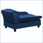 Canapé-lit de luxe pour petit chien avec rangement caché et coussin en mousse de 3 pouces (bleu)-187575633