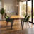 Shivani 5-Piece Dining Set - 63” Wood Table with Modern Wavy-Edge Design for Kitchen Dining Room-128837119-105491104