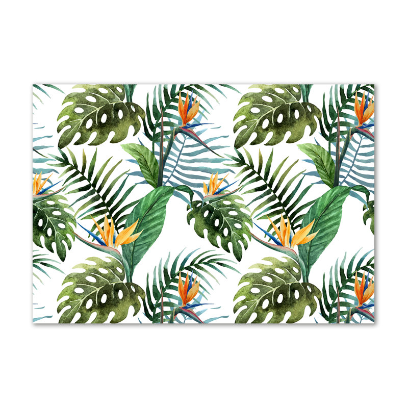 Tropical Flowers - Wrapped Canvas Print