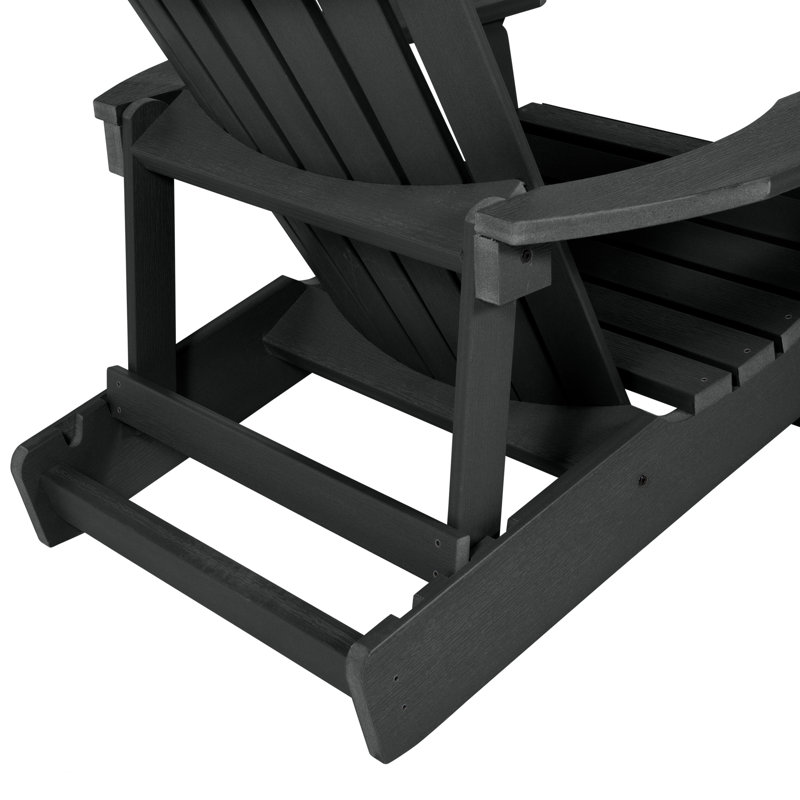 Chaise Adirondack en plastique Federigo, Noir
