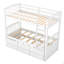 Lit superposé simple en bois avec lit gigogne et tiroirs-1429567784