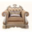 Fauteuil en velours capitonné l 46 po Lititz-2130461460