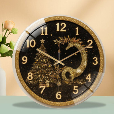 Horloge murale avec horloge murale en verre 12 po