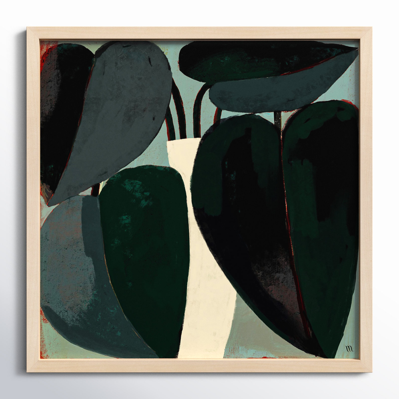 Fall Plant by StudioM, 30" H x 30" W x 1.25" D, Brown