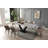 63” Extendable Ceramic Dining Table with Black Powder-Coated Base
