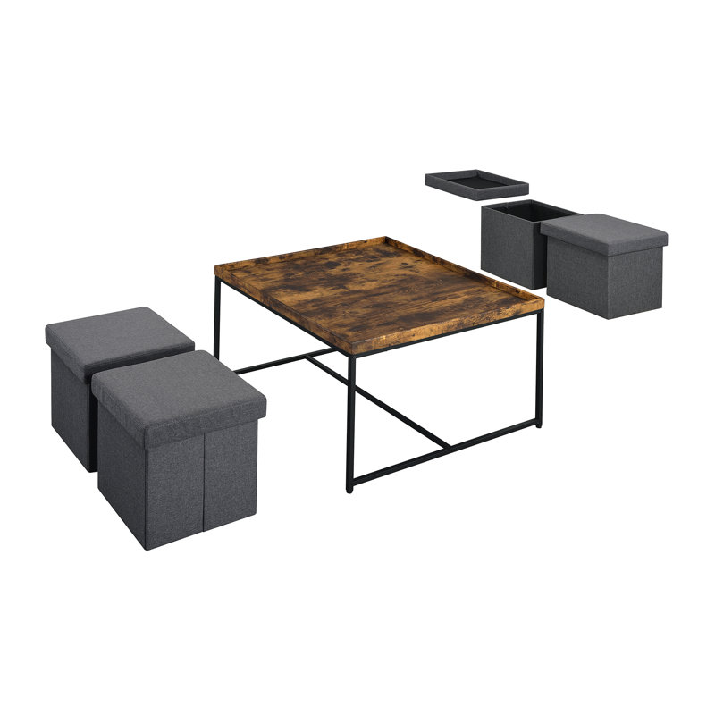 Aitor Coffee Table, 19.6" H x 35" L x 35" W, Oak