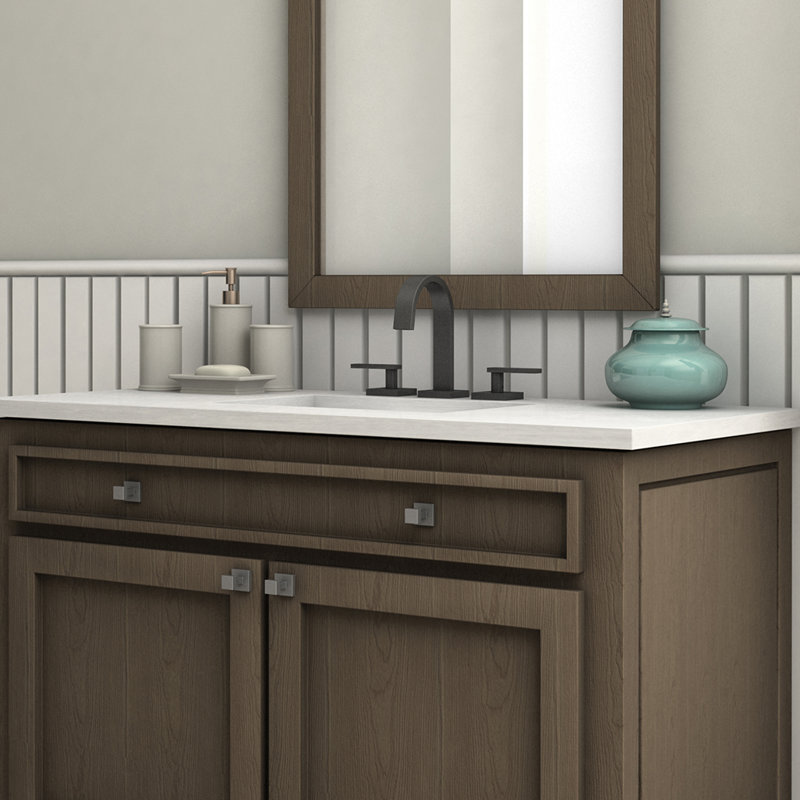 Studio Bliss Widespread Bathroom Faucet with Drain Assembly, Matte Black
