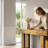 63'' Long Rectangular Console Table, Style, Open Storage, With Native Wood Grain Design, Grain, Storage