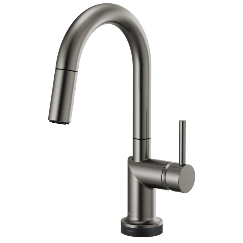 Odin® SmartTouch® Pull-Down Prep Faucet with Arc Spout, Luxe Steel, Lever