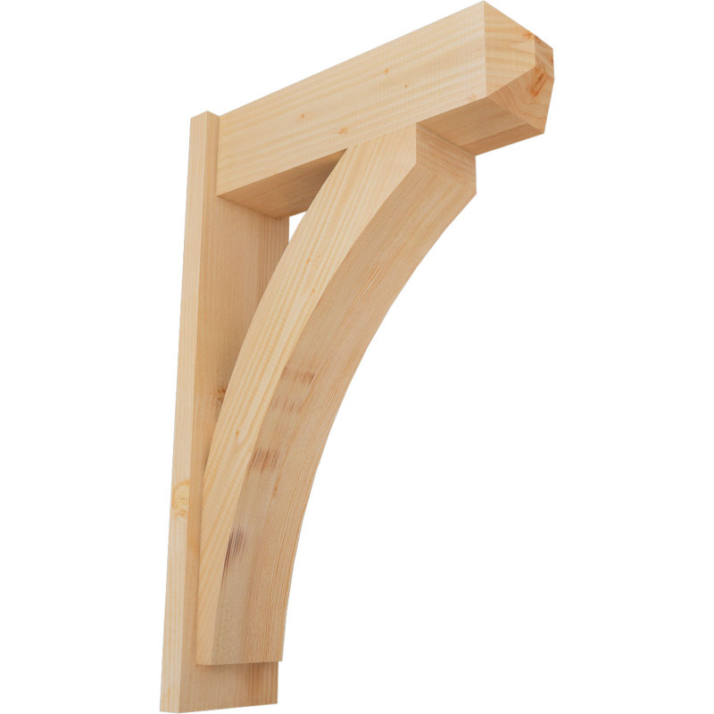 Thorton Craftsman Rustic Wood Outlooker,  24" D x 36" H , 7 1/2" W Douglas Fir (Smooth)