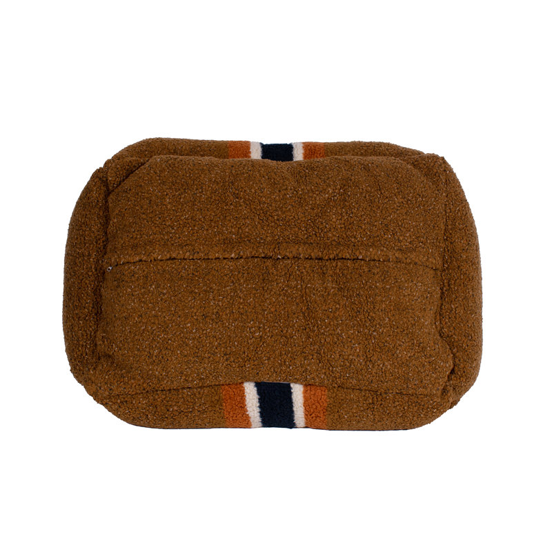 Kuddle Dog Bed Stripe, Medium (30" W x 24" D x 9" H), Rust