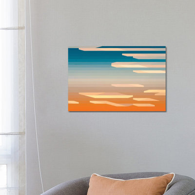 Blue And Orange Abyss - Wrapped Canvas Gallery-Wrapped Canvas Giclée